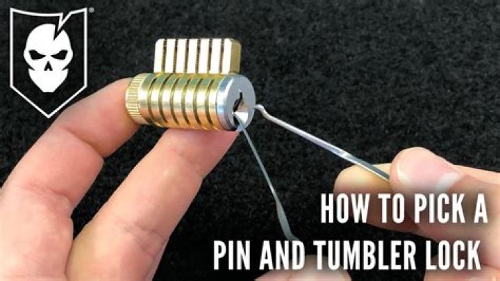 How do you pick a tumbler lock pin?