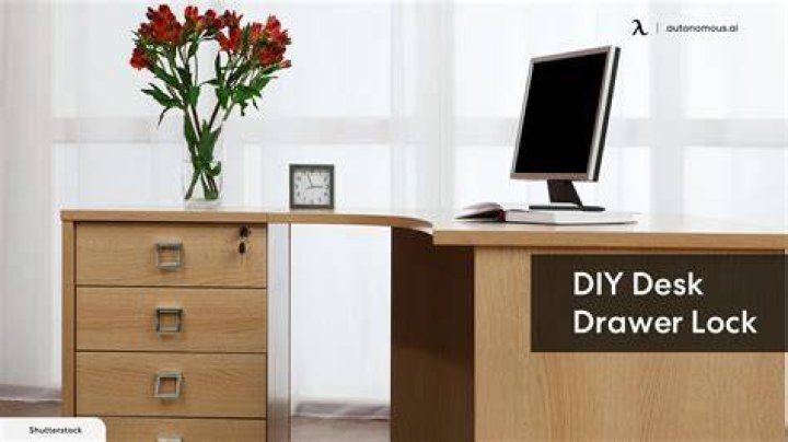 How do you put a lock on a desk drawer?