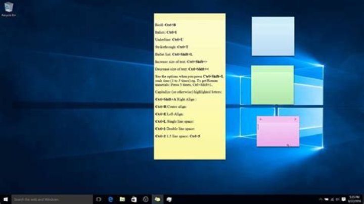 How do you put post it notes on your desktop?
