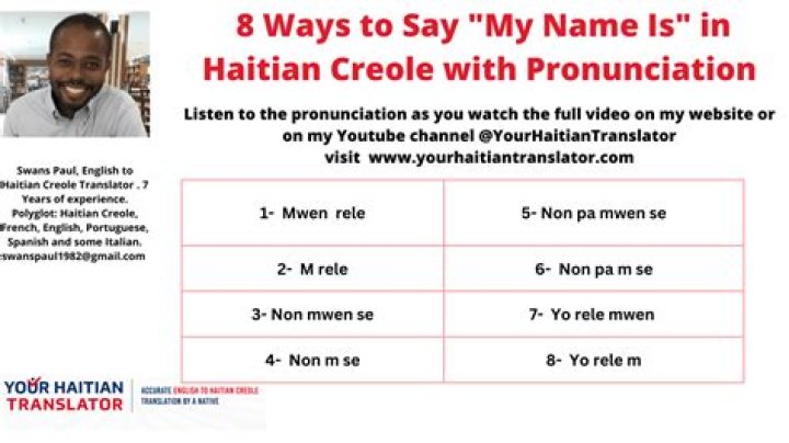 How do you say what is your name in Creole?