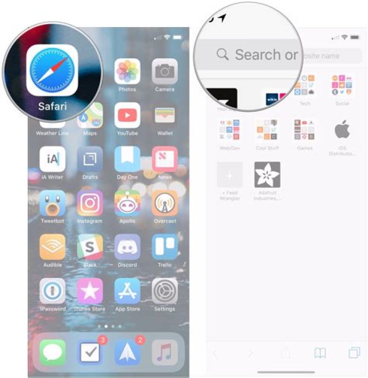 How do you search for text in Safari on iPhone?