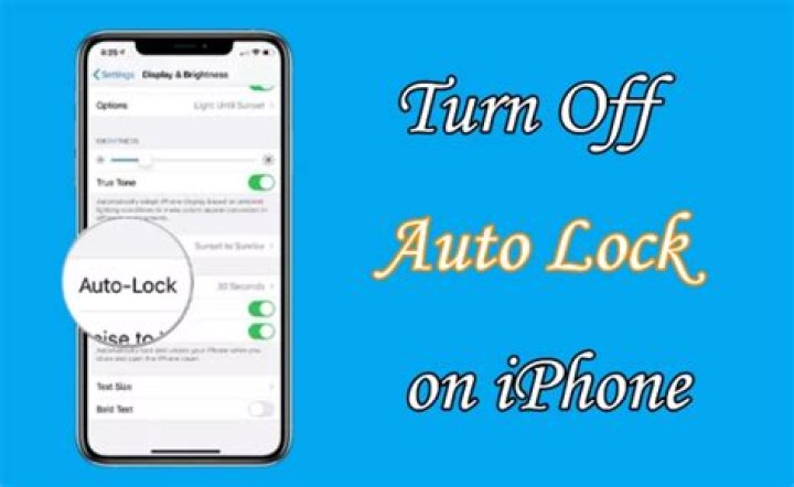 How do you turn off auto lock on iOS 12?