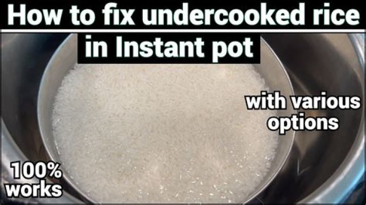 How do you undercook Rice?