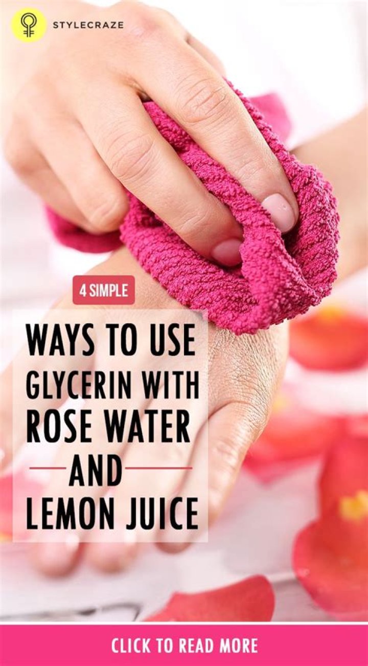 How do you use glycerin with lemon water and rose water?