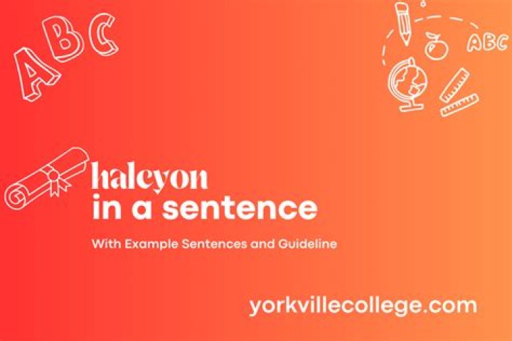 How do you use Halcyon in a sentence?
