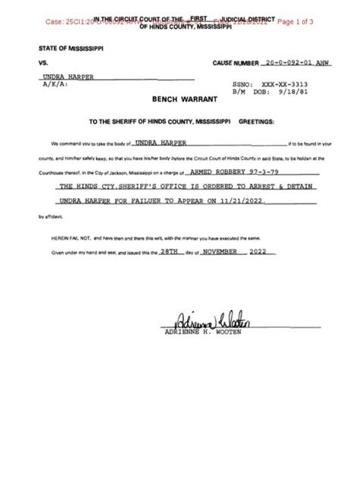 How is a bench warrant served?