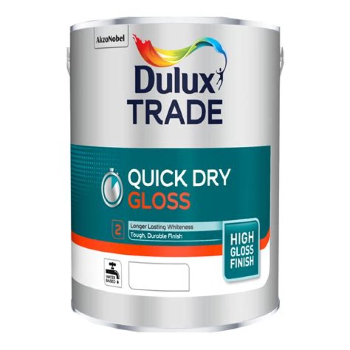 How long does Dulux Quick Dry Gloss take to dry?