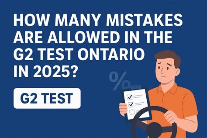How many mistakes are allowed in G test Ontario?