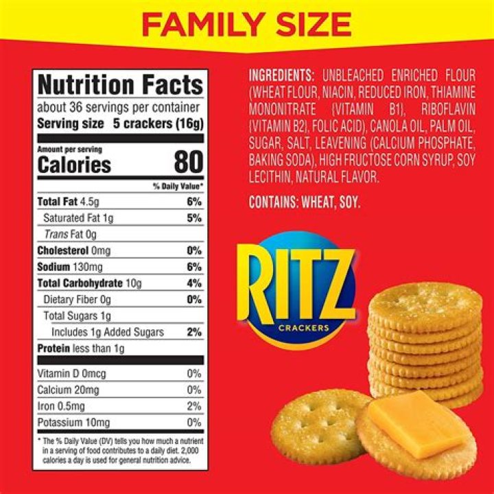 How many Ritz crackers are in a serving?