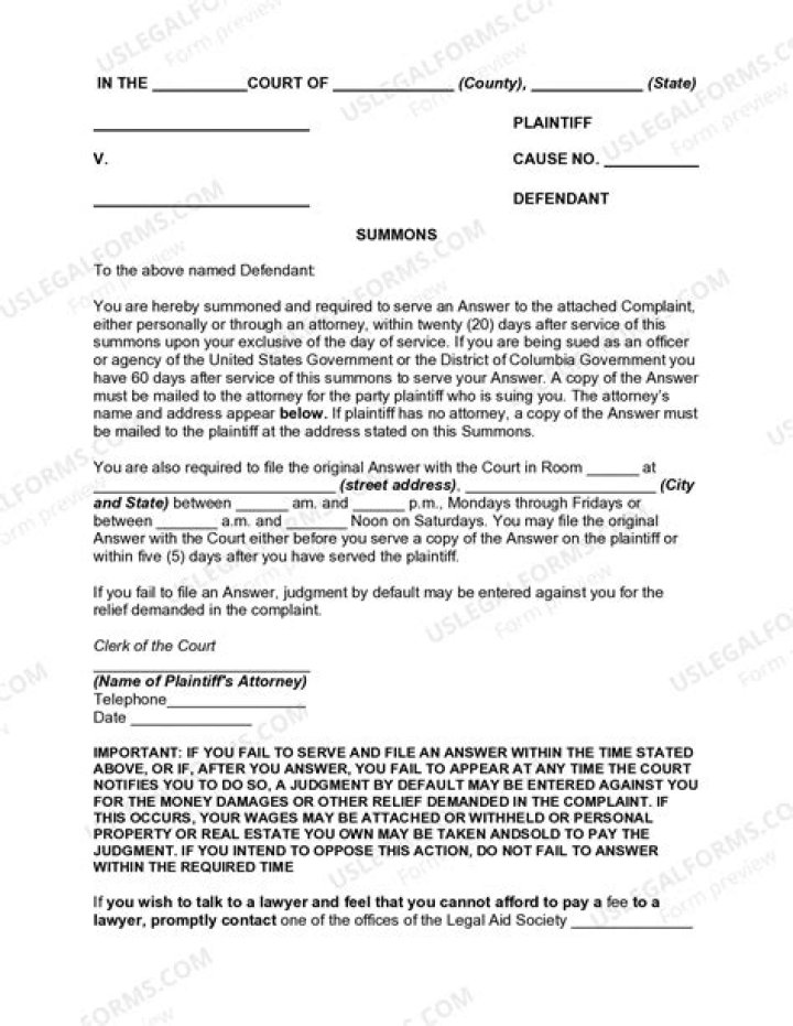 How many summons can be issued?