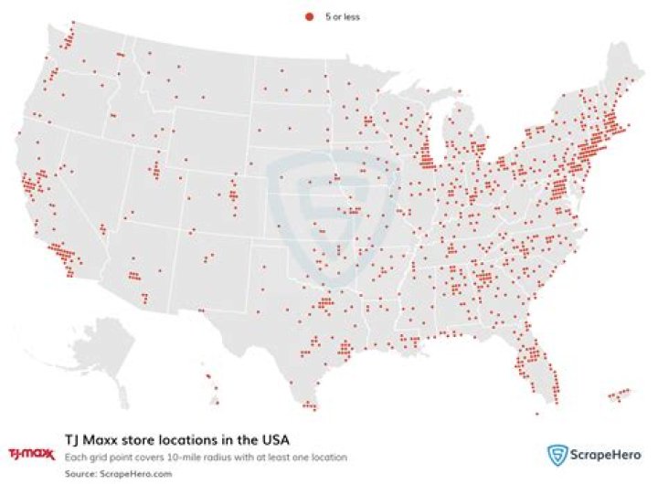 How many TJ Maxx locations are there?