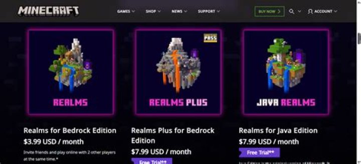 How much is Minecraft Realms for 6 months?