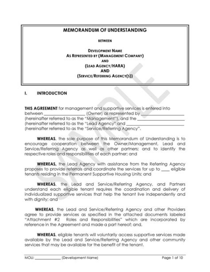 Is a memorandum of understanding a legally binding contract?