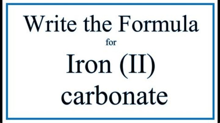 Is Iron 2 carbonate soluble?