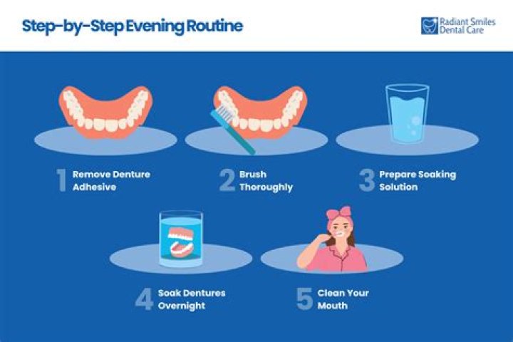Is it OK to soak dentures in Steradent overnight?