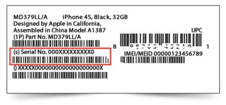 Is the iPhone serial number on box?