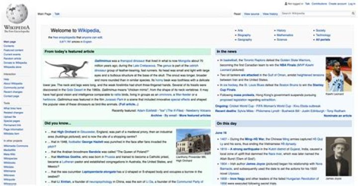 Is Wikipedia a website or database?