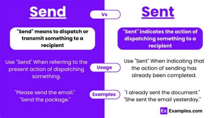 Was send or was sent?