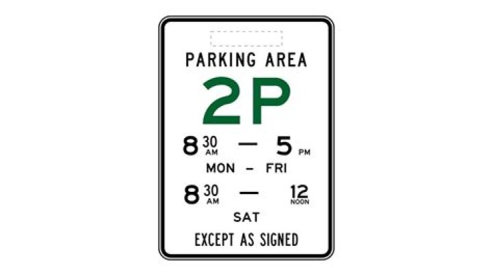 What's 2p parking mean?