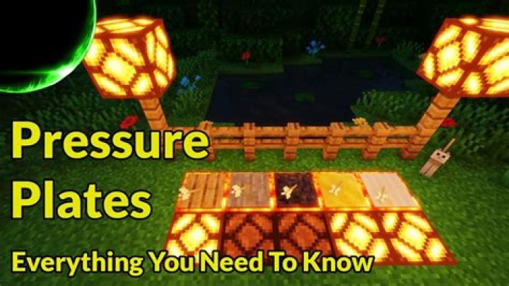 What's a pressure plate in Minecraft?