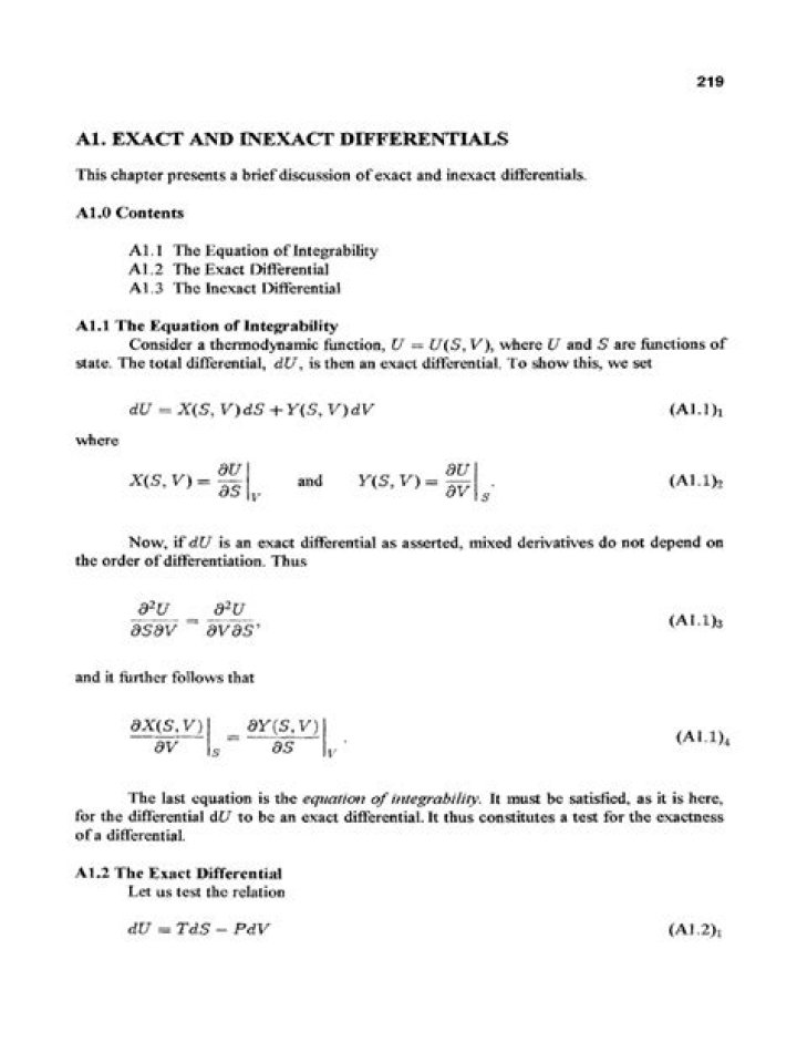 What are exact and inexact differentials?
