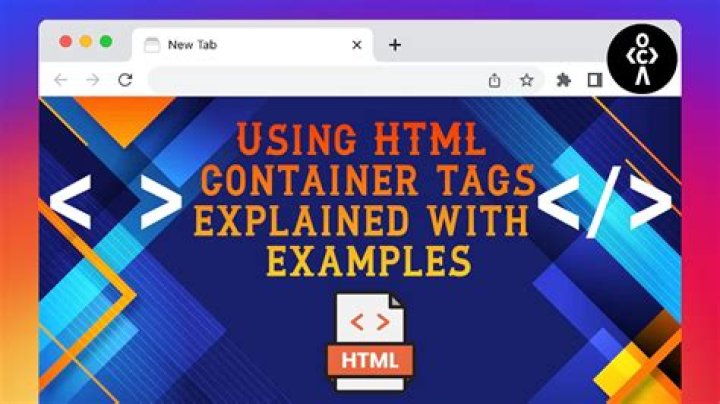 What are HTML container tags?
