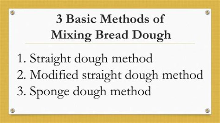What are the 3 basic method of mixing the dough?