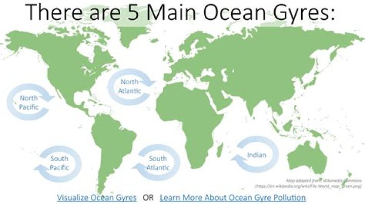 What are the 5 gyres called?