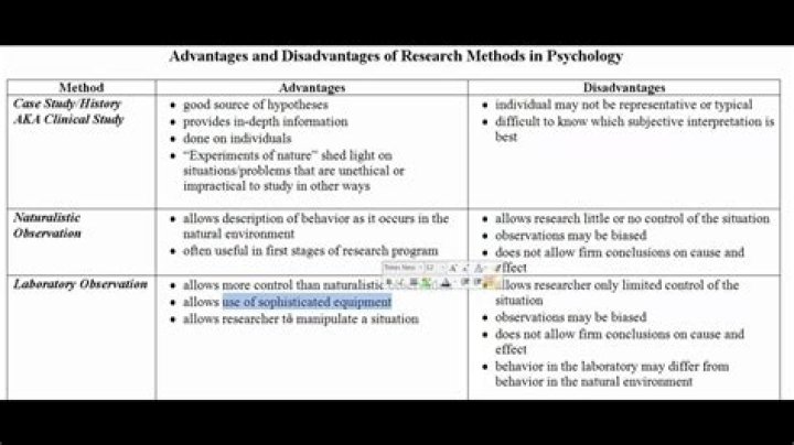 What are the advantages and disadvantages of research methods?