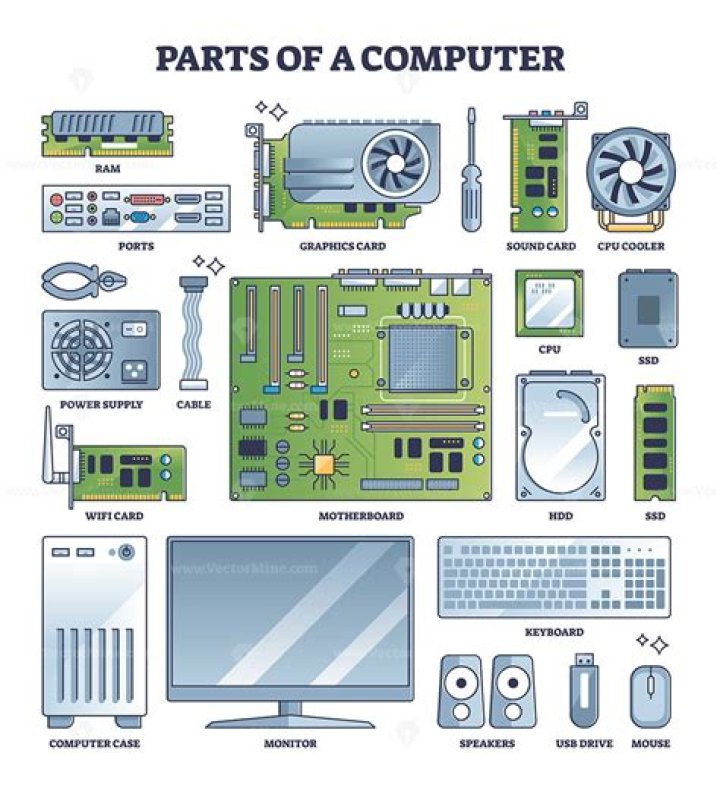 What are the parts required to build a computer?