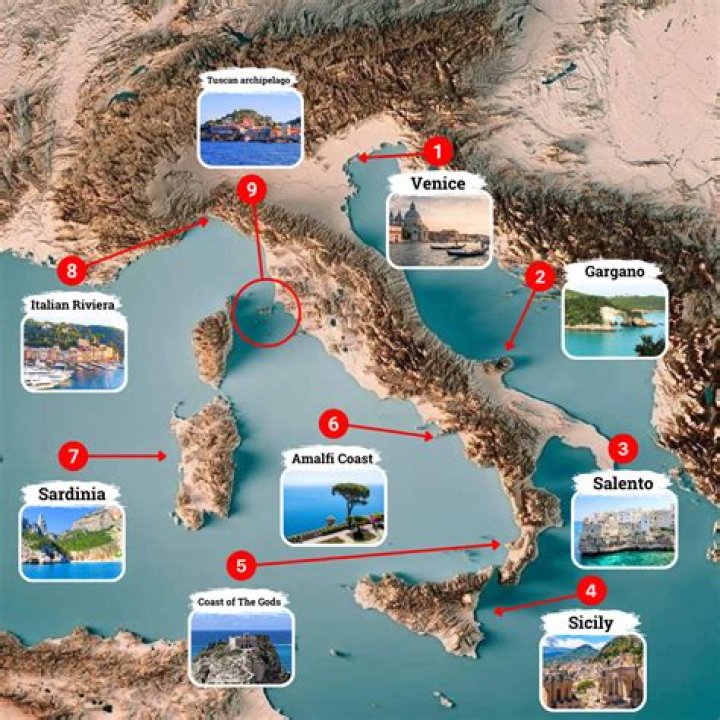 What are the three islands of the western and southern coast of Italy?