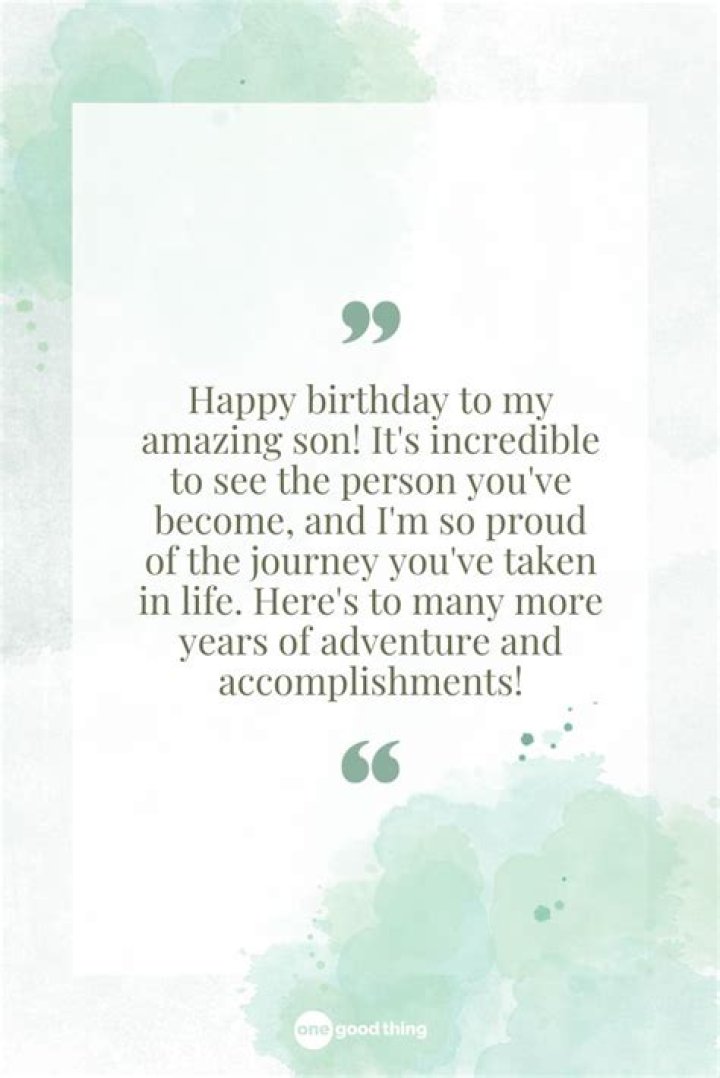 What can I say to my son on his birthday?