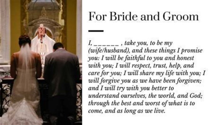 What do preachers say at weddings?