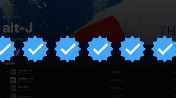 What does a blue tick on Spotify mean?