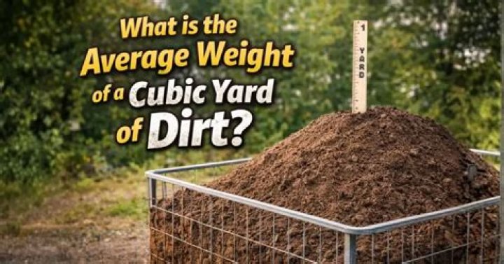 What does a cubic yard of black dirt weigh?
