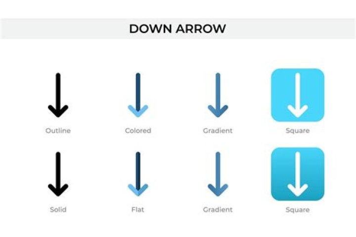 What does a downward arrow mean?