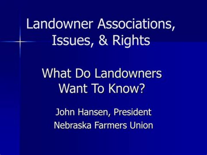 What does a landowner do?