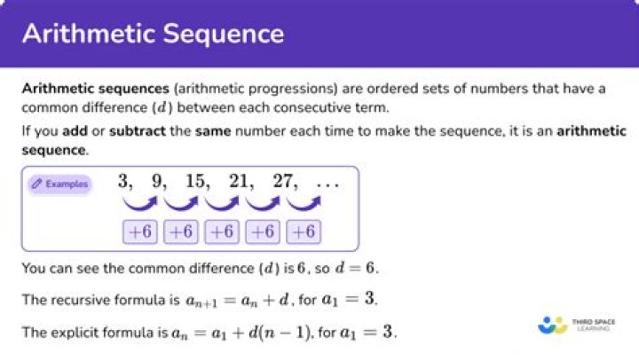 What does a1 stand for in arithmetic sequence?