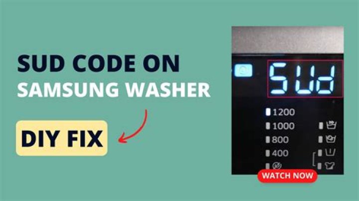 What does sud5 mean on my Samsung washer?
