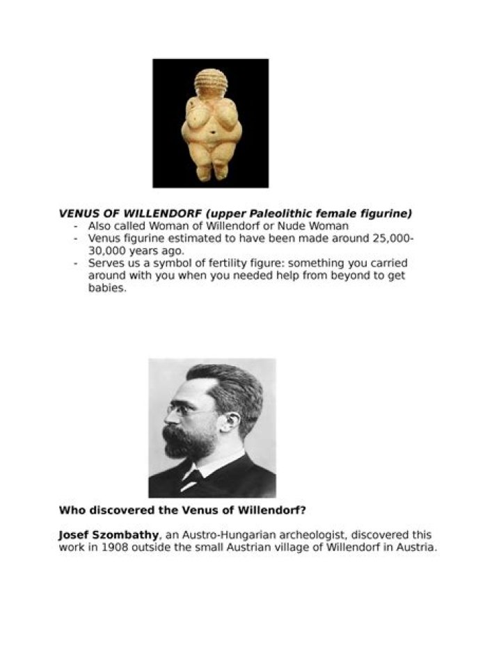 What does the Venus of Willendorf represent?