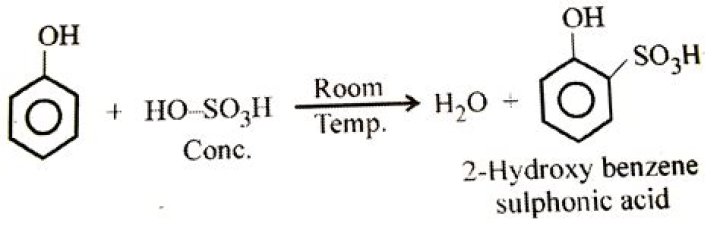 What happens when iodine is treated with conc h2so4?