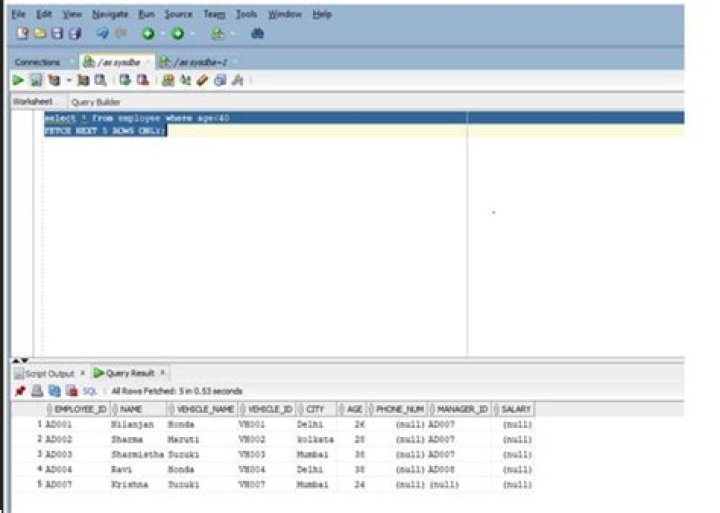 What happens when rows are found using fetch statement?