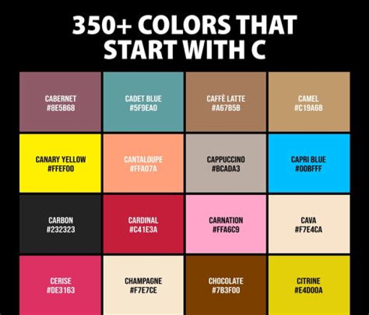 What is a color that starts with C?