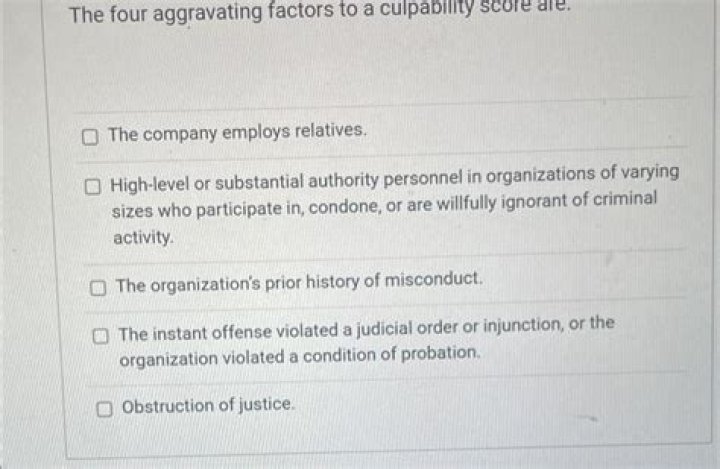 What is a culpability score?