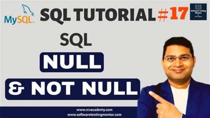 What is difference between null and not null in SQL?