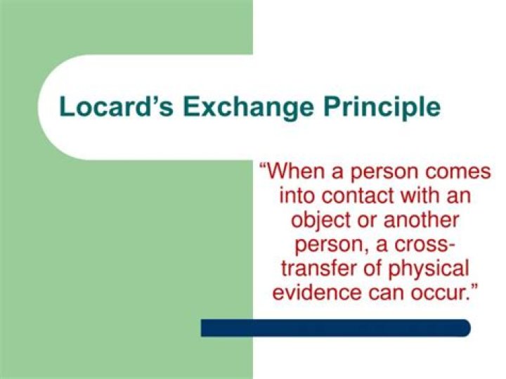 What is Edmond locard's exchange principle?