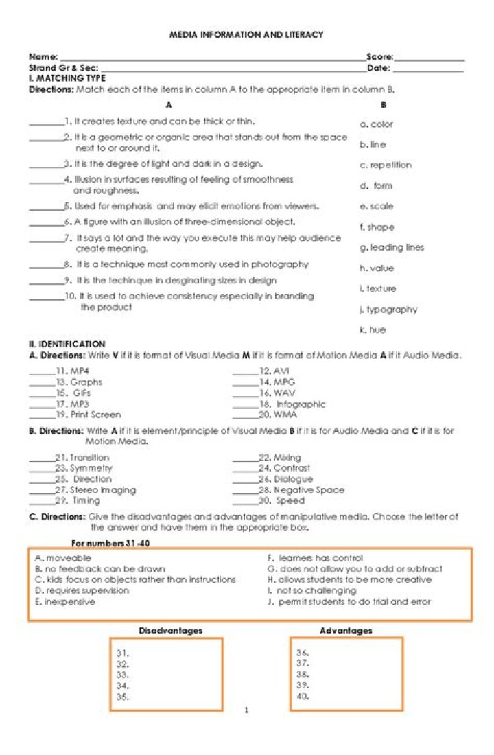 What is Media and Information Literacy Grade 11?