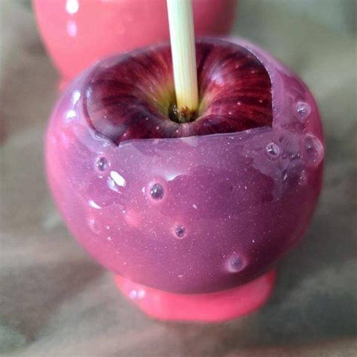 What is on a candy apple?