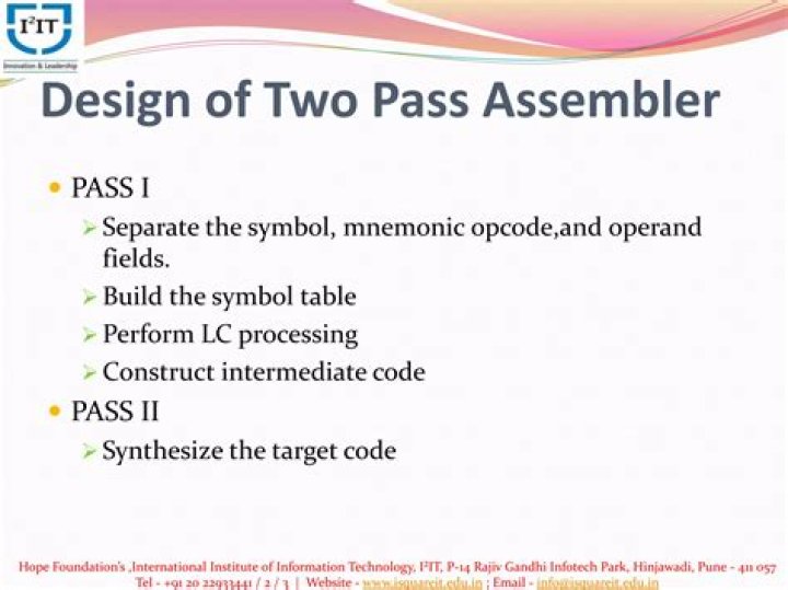 What is pass structure of assembler?