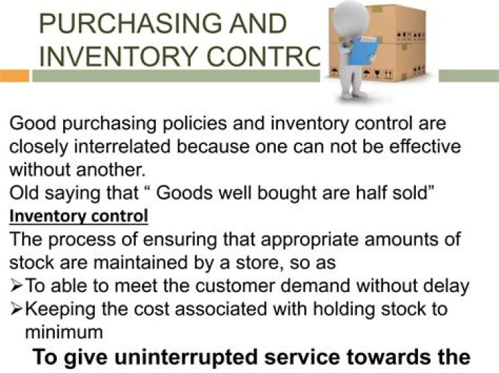 What is purchasing and inventory control?